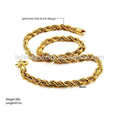 Copper plating 18k gold rope chain necklace,brass necklaces wholesale